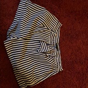 Black and white shorts